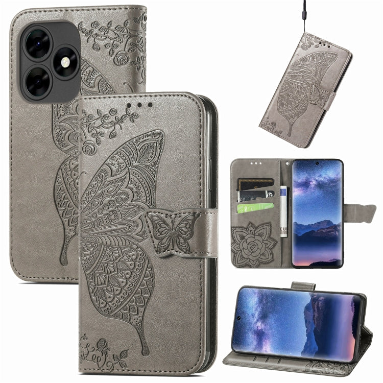 Butterfly Love Flower Embossed Leather Phone Case, For Tecno Spark 20 Pro+, For Tecno Spark 20 Pro, For Tecno Spark 20C, For Tecno Spark Go 2024, For Tecno Note 30 Pro, For Tecno Camon 20 Pro 5G, For Tecno Spark GO 2023, For Tecno Itel A70             ...
