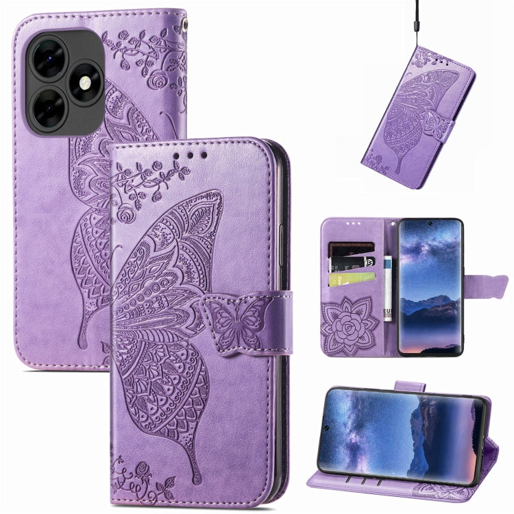 Butterfly Love Flower Embossed Leather Phone Case, For Tecno Spark 20 Pro+, For Tecno Spark 20 Pro, For Tecno Spark 20C, For Tecno Spark Go 2024, For Tecno Note 30 Pro, For Tecno Camon 20 Pro 5G, For Tecno Spark GO 2023, For Tecno Itel A70             ...