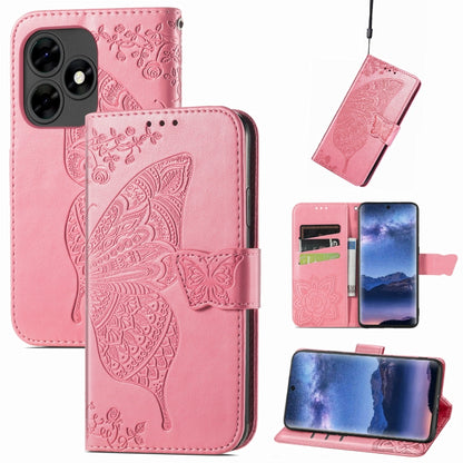 Butterfly Love Flower Embossed Leather Phone Case, For Tecno Spark 20 Pro+, For Tecno Spark 20 Pro, For Tecno Spark 20C, For Tecno Spark Go 2024, For Tecno Note 30 Pro, For Tecno Camon 20 Pro 5G, For Tecno Spark GO 2023, For Tecno Itel A70             ...