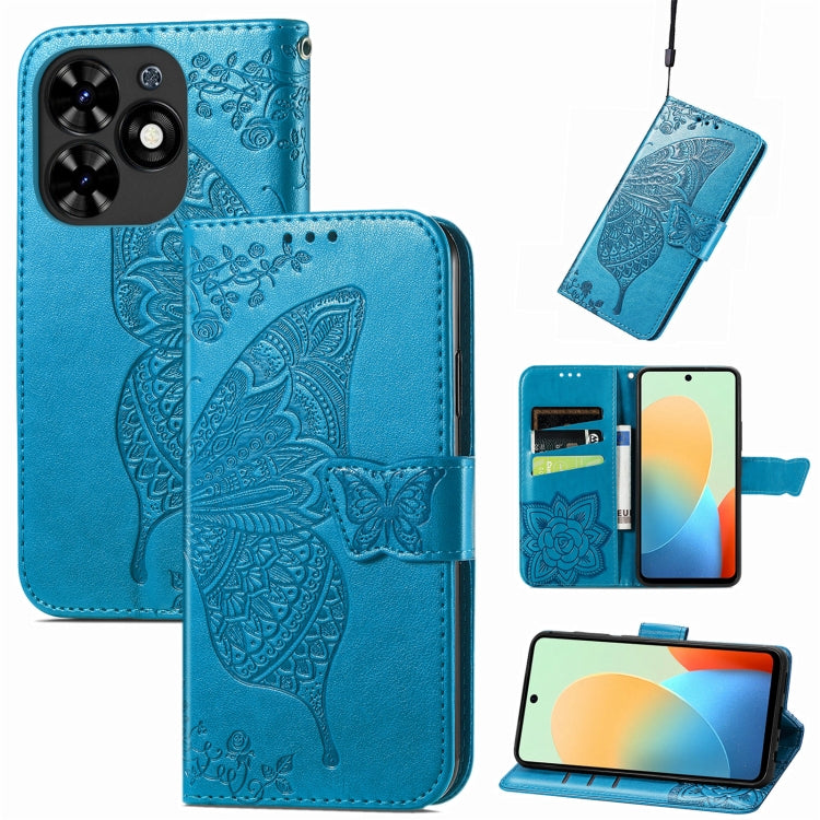 Butterfly Love Flower Embossed Leather Phone Case, For Tecno Spark 20 Pro+, For Tecno Spark 20 Pro, For Tecno Spark 20C, For Tecno Spark Go 2024, For Tecno Note 30 Pro, For Tecno Camon 20 Pro 5G, For Tecno Spark GO 2023, For Tecno Itel A70             ...