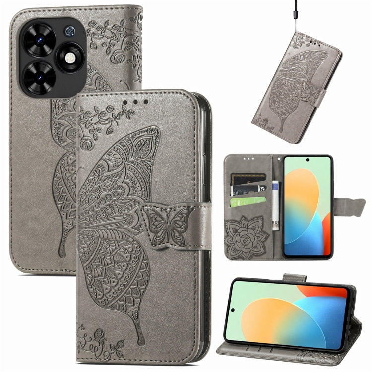 Butterfly Love Flower Embossed Leather Phone Case, For Tecno Spark 20 Pro+, For Tecno Spark 20 Pro, For Tecno Spark 20C, For Tecno Spark Go 2024, For Tecno Note 30 Pro, For Tecno Camon 20 Pro 5G, For Tecno Spark GO 2023, For Tecno Itel A70             ...