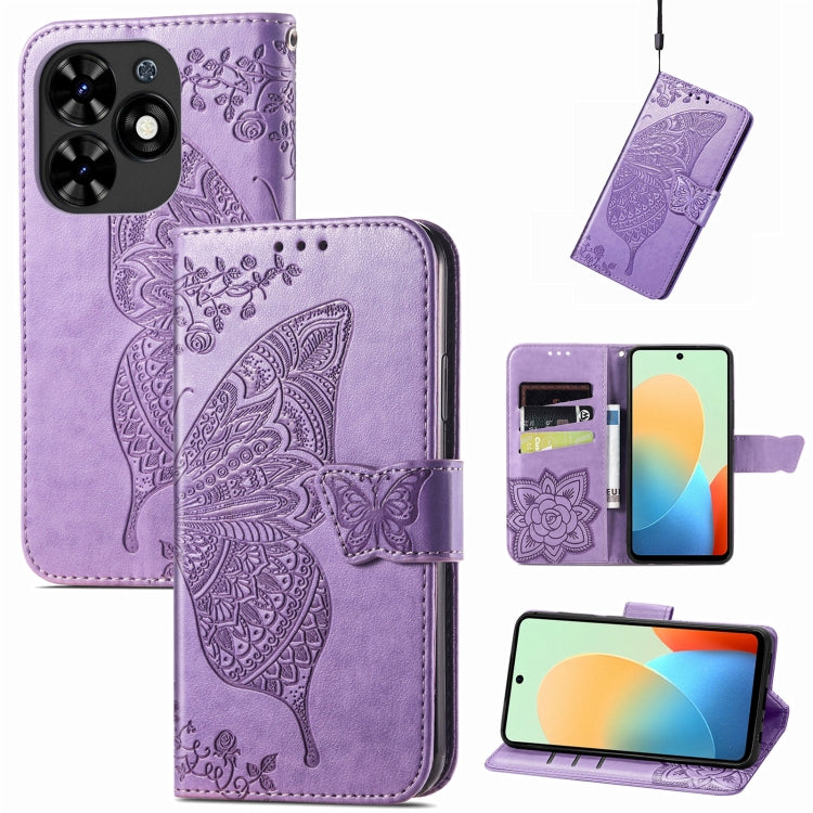 Butterfly Love Flower Embossed Leather Phone Case, For Tecno Spark 20 Pro+, For Tecno Spark 20 Pro, For Tecno Spark 20C, For Tecno Spark Go 2024, For Tecno Note 30 Pro, For Tecno Camon 20 Pro 5G, For Tecno Spark GO 2023, For Tecno Itel A70             ...