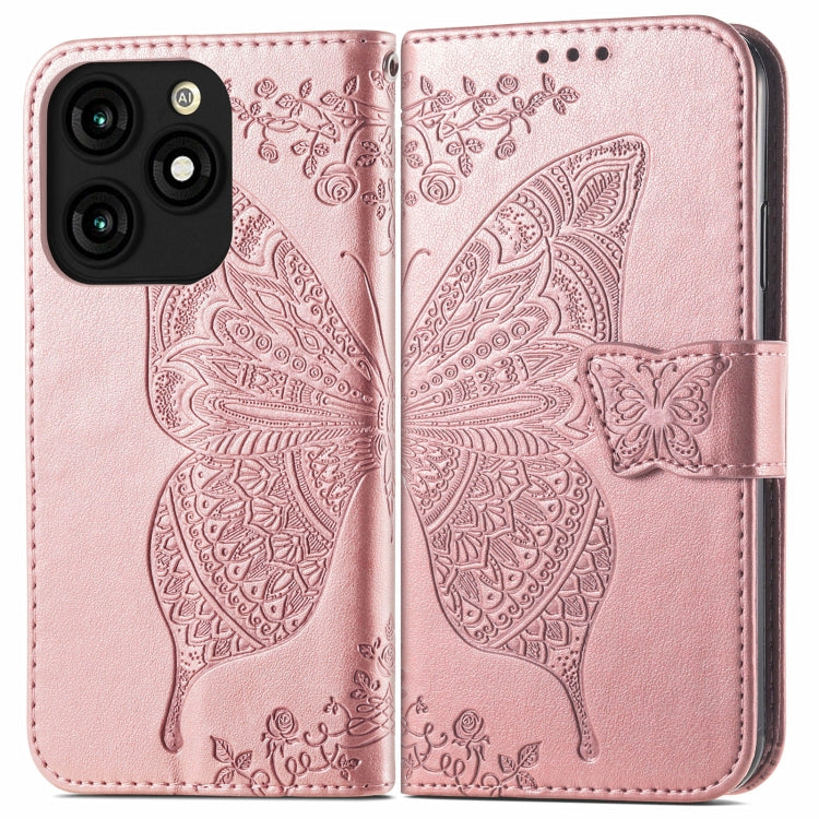 Butterfly Love Flower Embossed Leather Phone Case, For Tecno Spark 20 Pro+, For Tecno Spark 20 Pro, For Tecno Spark 20C, For Tecno Spark Go 2024, For Tecno Note 30 Pro, For Tecno Camon 20 Pro 5G, For Tecno Spark GO 2023, For Tecno Itel A70             ...