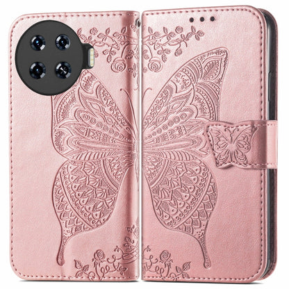 Butterfly Love Flower Embossed Leather Phone Case, For Tecno Spark 20 Pro+, For Tecno Spark 20 Pro, For Tecno Spark 20C, For Tecno Spark Go 2024, For Tecno Note 30 Pro, For Tecno Camon 20 Pro 5G, For Tecno Spark GO 2023, For Tecno Itel A70             ...