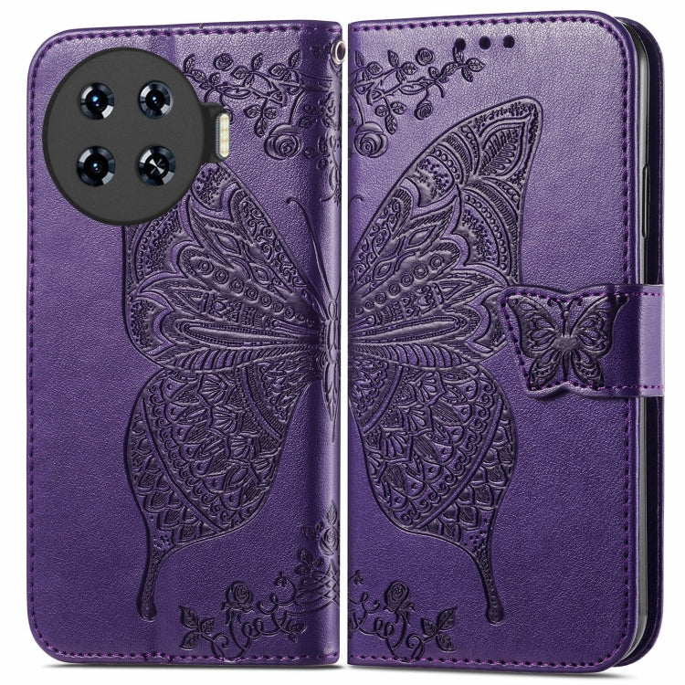 Butterfly Love Flower Embossed Leather Phone Case, For Tecno Spark 20 Pro+, For Tecno Spark 20 Pro, For Tecno Spark 20C, For Tecno Spark Go 2024, For Tecno Note 30 Pro, For Tecno Camon 20 Pro 5G, For Tecno Spark GO 2023, For Tecno Itel A70             ...