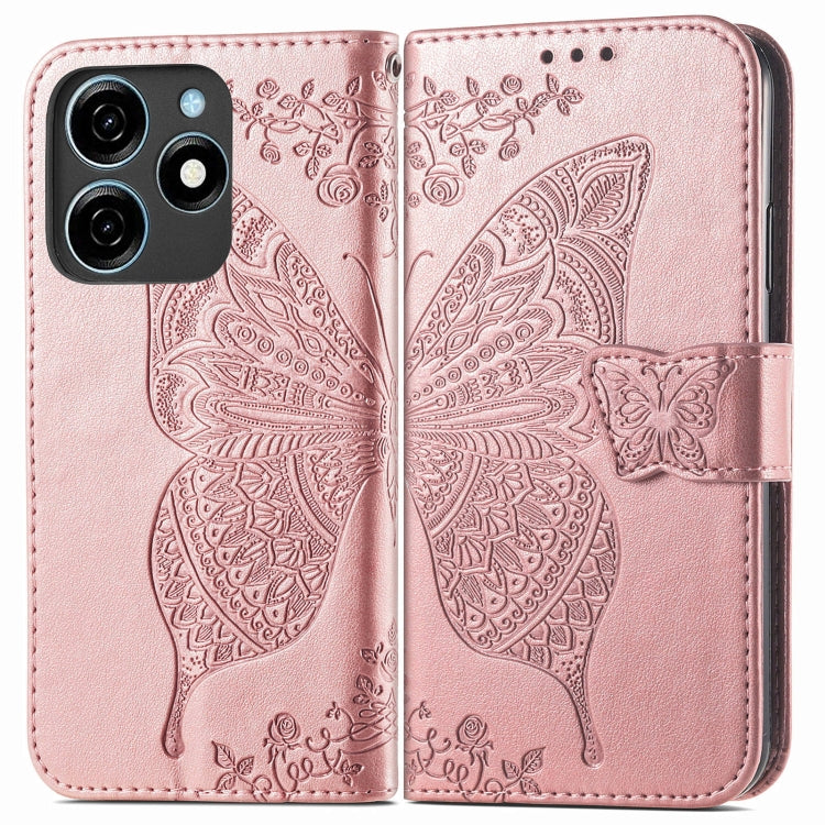 Butterfly Love Flower Embossed Leather Phone Case, For Tecno Spark 20 Pro+, For Tecno Spark 20 Pro, For Tecno Spark 20C, For Tecno Spark Go 2024, For Tecno Note 30 Pro, For Tecno Camon 20 Pro 5G, For Tecno Spark GO 2023, For Tecno Itel A70             ...