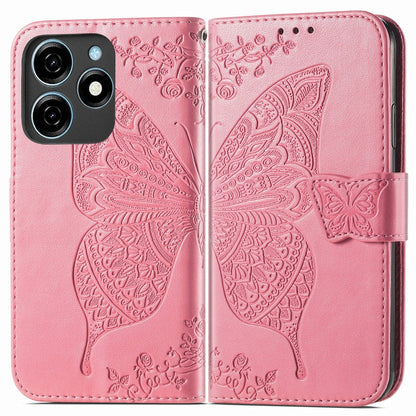 Butterfly Love Flower Embossed Leather Phone Case, For Tecno Spark 20 Pro+, For Tecno Spark 20 Pro, For Tecno Spark 20C, For Tecno Spark Go 2024, For Tecno Note 30 Pro, For Tecno Camon 20 Pro 5G, For Tecno Spark GO 2023, For Tecno Itel A70             ...