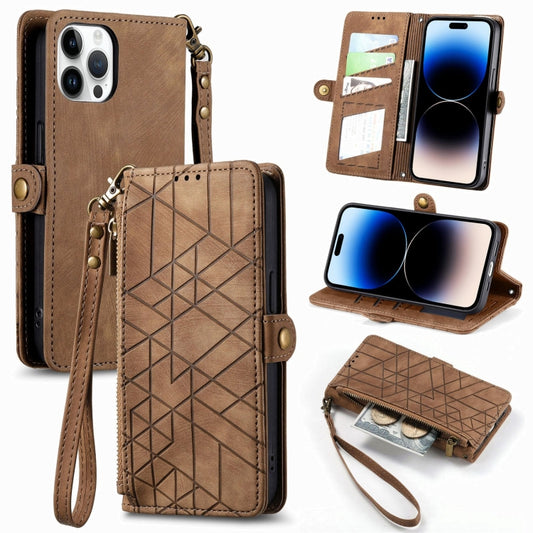 Geometric Zipper Wallet Side Buckle Leather Phone Case, For iPhone 14 Pro Max, For iPhone 7 / 8 / SE 2022, For iPhone 13 Pro Max, For iPhone 13 Pro, For iPhone 13, For iPhone 12 / 12 Pro, For iPhone 12 Pro Max, For iPhone 11 Pro Max, For iPhone 11     ...