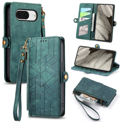 Geometric Zipper Wallet Side Buckle Leather Phone Case, For Google Pixel 10a, For Google Pixel 10 Pro XL, For Google Pixel 9a, For Google Pixel 9 Pro XL, For Google Pixel 8a, For Google Pixel 8 Pro, For Google Pixel 8, For Google Pixel 7a              ...