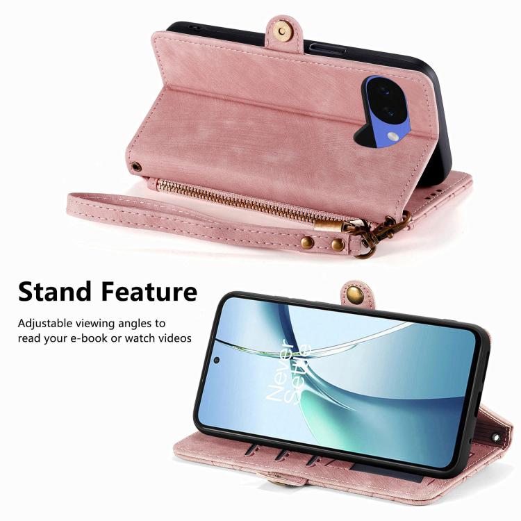 Geometric Zipper Wallet Side Buckle Leather Phone Case, For Google Pixel 10a, For Google Pixel 10 Pro XL, For Google Pixel 9a, For Google Pixel 9 Pro XL, For Google Pixel 8a, For Google Pixel 8 Pro, For Google Pixel 8, For Google Pixel 7a              ...