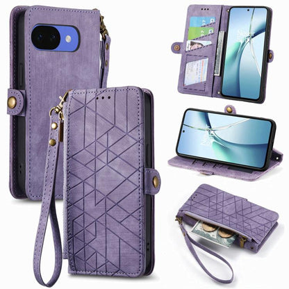 Geometric Zipper Wallet Side Buckle Leather Phone Case, For Google Pixel 10a, For Google Pixel 10 Pro XL, For Google Pixel 9a, For Google Pixel 9 Pro XL, For Google Pixel 8a, For Google Pixel 8 Pro, For Google Pixel 8, For Google Pixel 7a              ...