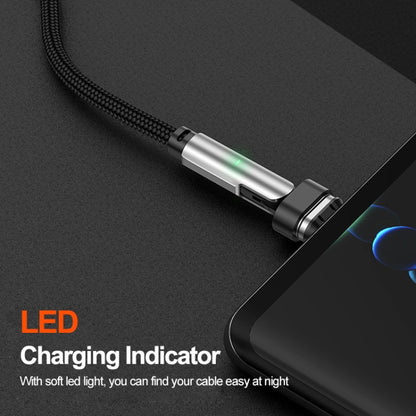 ENKAY 2 in 1 PD 100W / 27W 180 Degrees Rotation Magnetic Type-C / 8 Pin Fast Charging Data Cable with LED Light, 1m, 2m