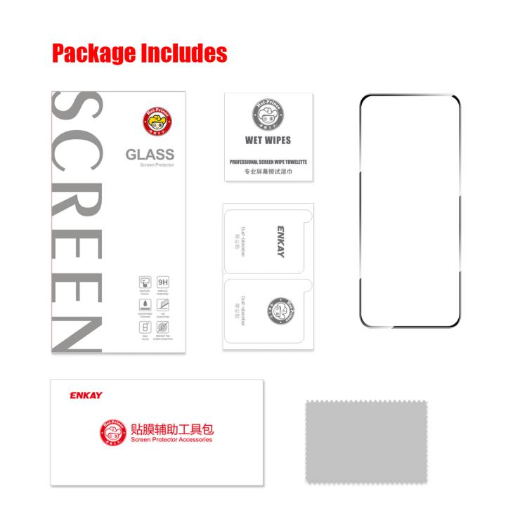 ENKAY Hat-Prince Full Glue High Aluminum-silicon Tempered Glass Film, For Redmi Note 17 Pro Max Global 163.4mm, For Redmi Note 17 4G / 5G Global 169.7mm, For Redmi 17C 5G, For Xiaomi Poco M8 Power 5G, For Redmi K100 Pro Max / Poco F9 Ultra 5G          ...