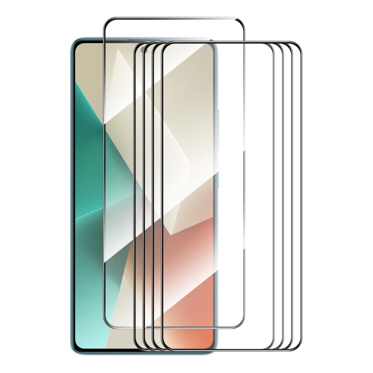 5pcs ENKAY Hat-Prince Full Glue High Aluminum-silicon Tempered Glass Film, For Redmi Note 15 Pro 5G Global 163.6mm, For Redmi 15C Global 171.5mm / Poco C85, For Redmi 13X, For Redmi Note 14S 4G, For Redmi Turbo 4, For Xiaomi Poco X7 Pro                ...