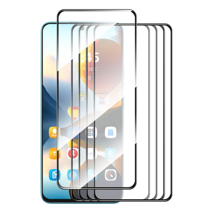 5pcs ENKAY Hat-Prince Full Glue High Aluminum-silicon Tempered Glass Film, For Xiaomi Poco M8 Power 5G, For Xiaomi Poco F9 Pro 5G, For Redmi Note 17 4G Global 171mm, For Redmi A7 4G 171.8mm, For Redmi 17C 4G, For Redmi 15a 5G                           ...