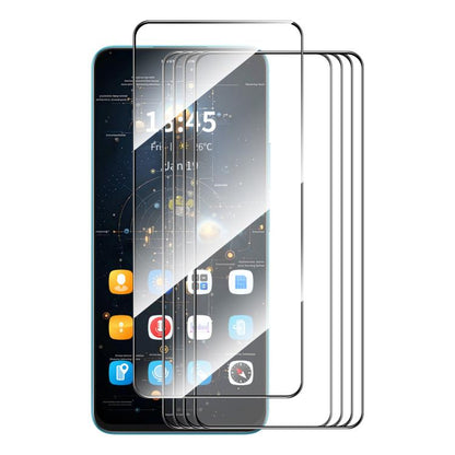 5pcs ENKAY Hat-Prince Full Glue High Aluminum-silicon Tempered Glass Film, For Xiaomi Poco M8 Power 5G, For Xiaomi Poco F9 Pro 5G, For Redmi Note 17 4G Global 171mm, For Redmi A7 4G 171.8mm, For Redmi 17C 4G, For Redmi 15a 5G                           ...