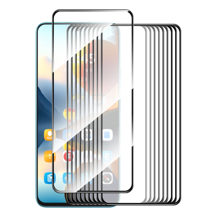 10pcs ENKAY Hat-Prince Full Glue High Aluminum-silicon Tempered Glass Film, For Xiaomi Poco M8 Power 5G, For Xiaomi Poco F9 Pro 5G, For Redmi Note 17 4G Global 171mm, For Redmi A7 4G 171.8mm, For Redmi 17C 4G, For Redmi 15a 5G                          ...