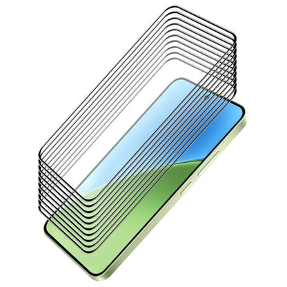 10pcs Film en verre trempé ENKAY Hat-Prince Full Glue en aluminium-silicium, Pour Redmi Note 15 Pro 5G Global 163.6mm, Pour Redmi 15C Global 171mm / Poco C85, Pour Redmi 13X, Pour Redmi Note 14S 4G, Pour Redmi Turbo 4, Pour Xiaomi Poco X7 Pro