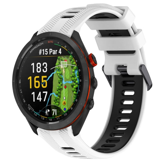 Sports Two-Color Silicone Watch Band, For Garmin Approach S70 47mm, For Garmin Forerunner 965, For Garmin Instinct Crossover, For Garmin Forerunner 955, For Garmin Descent G1, For Garmin Fenix 7, For Garmin Instinct 2 Solar, For Garmin Instinct 2