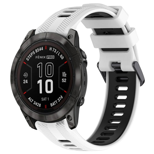 Sports Two-Color Silicone Watch Band, For Garmin Fenix 7 Pro, For Garmin Approach S60, For Garmin Forerunner 935, For Garmin Approach S62, For Garmin Fenix 6 Pro, For Garmin Fenix 5, For Garmin Fenix 5 Plus, For Garmin Instinct, For Garmin Fenix 6 Solar