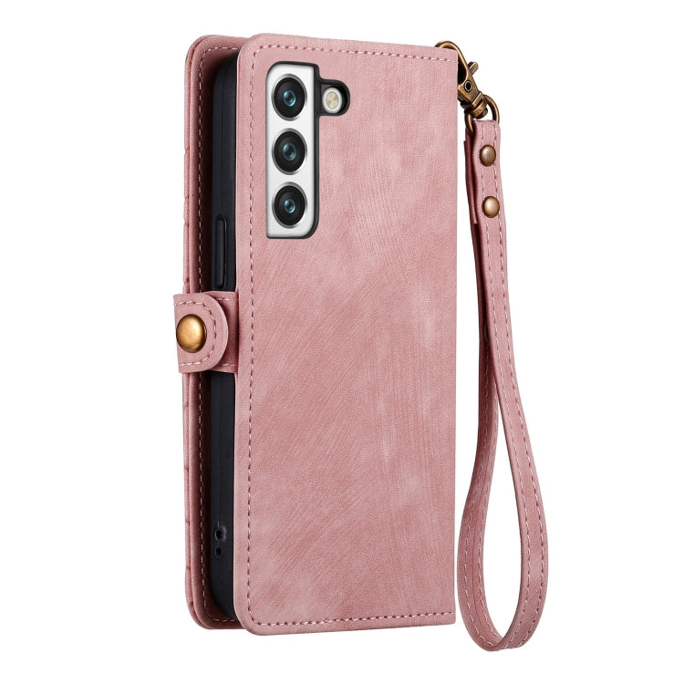 Geometric Zipper Wallet Side Buckle Leather Phone Case, For Samsung Galaxy S22 5G, For Samsung Galaxy A13 5G, For Samsung Galaxy A41, For Samsung Galaxy A22 4G, For Samsung Galaxy A22 5G, For Samsung Galaxy S21 FE 5G, For Samsung Galaxy A32 4G���������...