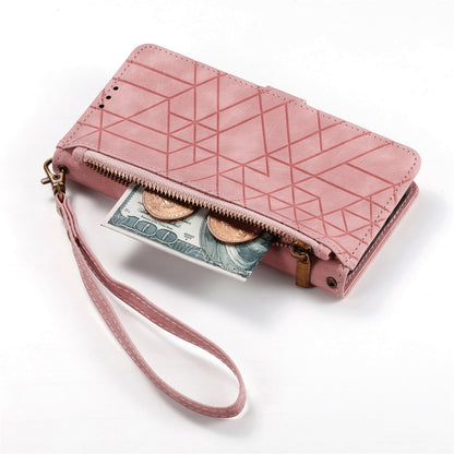 Geometric Zipper Wallet Side Buckle Leather Phone Case, For Samsung Galaxy S22 5G, For Samsung Galaxy A13 5G, For Samsung Galaxy A41, For Samsung Galaxy A22 4G, For Samsung Galaxy A22 5G, For Samsung Galaxy S21 FE 5G, For Samsung Galaxy A32 4G���������...