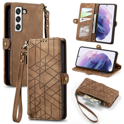 Geometric Zipper Wallet Side Buckle Leather Phone Case, For Samsung Galaxy S22 5G, For Samsung Galaxy A13 5G, For Samsung Galaxy A41, For Samsung Galaxy A22 4G, For Samsung Galaxy A22 5G, For Samsung Galaxy S21 FE 5G, For Samsung Galaxy A32 4G���������...