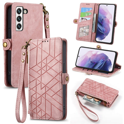 Geometric Zipper Wallet Side Buckle Leather Phone Case, For Samsung Galaxy S22 5G, For Samsung Galaxy A13 5G, For Samsung Galaxy A41, For Samsung Galaxy A22 4G, For Samsung Galaxy A22 5G, For Samsung Galaxy S21 FE 5G, For Samsung Galaxy A32 4G���������...
