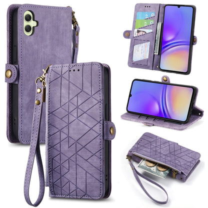 Geometric Zipper Wallet Side Buckle Leather Phone Case, For Samsung Galaxy S25 Edge 5G, For Samsung Galaxy A36 5G, For Samsung Galaxy S25 5G, For Samsung Galaxy S25+ 5G, For Samsung Galaxy S25 Ultra 5G, For Samsung Galaxy C55, For Samsung Galaxy M55���...