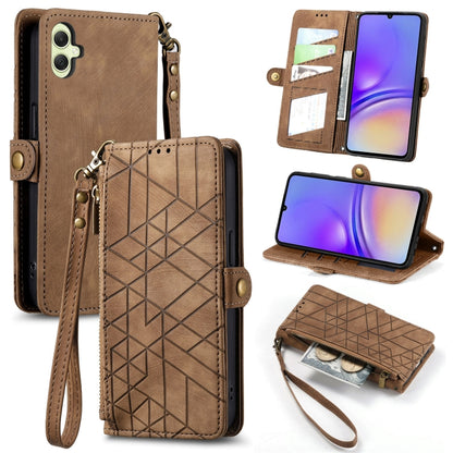 Geometric Zipper Wallet Side Buckle Leather Phone Case, For Samsung Galaxy S25 Edge 5G, For Samsung Galaxy A36 5G, For Samsung Galaxy S25 5G, For Samsung Galaxy S25+ 5G, For Samsung Galaxy S25 Ultra 5G, For Samsung Galaxy C55, For Samsung Galaxy M55���...