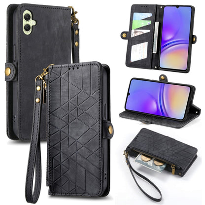 Geometric Zipper Wallet Side Buckle Leather Phone Case, For Samsung Galaxy S25 Edge 5G, For Samsung Galaxy A36 5G, For Samsung Galaxy S25 5G, For Samsung Galaxy S25+ 5G, For Samsung Galaxy S25 Ultra 5G, For Samsung Galaxy C55, For Samsung Galaxy M55���...