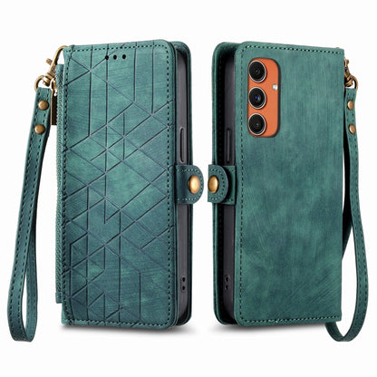 Geometric Zipper Wallet Side Buckle Leather Phone Case, For Samsung Galaxy S25 Edge 5G, For Samsung Galaxy A36 5G, For Samsung Galaxy S25 5G, For Samsung Galaxy S25+ 5G, For Samsung Galaxy S25 Ultra 5G, For Samsung Galaxy C55, For Samsung Galaxy M55���...