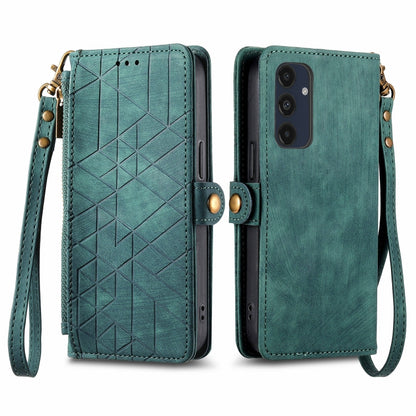 Geometric Zipper Wallet Side Buckle Leather Phone Case, For Samsung Galaxy S25 Edge 5G, For Samsung Galaxy A36 5G, For Samsung Galaxy S25 5G, For Samsung Galaxy S25+ 5G, For Samsung Galaxy S25 Ultra 5G, For Samsung Galaxy C55, For Samsung Galaxy M55���...