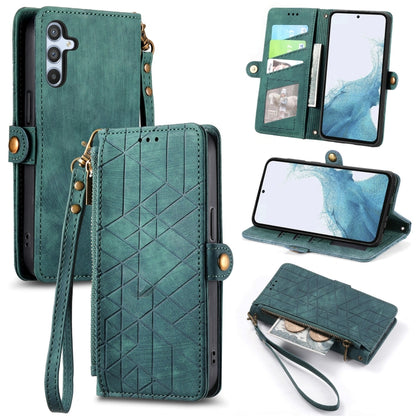 Geometric Zipper Wallet Side Buckle Leather Phone Case, For Samsung Galaxy S25 Edge 5G, For Samsung Galaxy A36 5G, For Samsung Galaxy S25 5G, For Samsung Galaxy S25+ 5G, For Samsung Galaxy S25 Ultra 5G, For Samsung Galaxy C55, For Samsung Galaxy M55���...