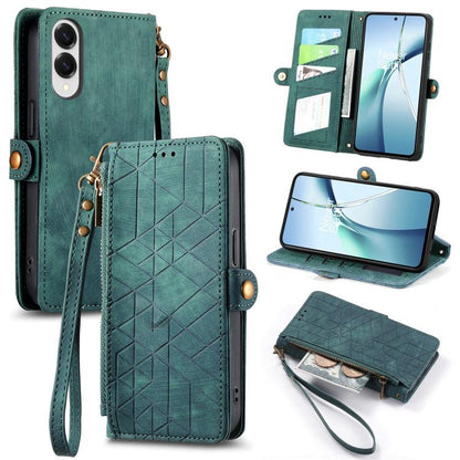 Geometric Zipper Wallet Side Buckle Leather Phone Case, For Samsung Galaxy S25 Edge 5G, For Samsung Galaxy A36 5G, For Samsung Galaxy S25 5G, For Samsung Galaxy S25+ 5G, For Samsung Galaxy S25 Ultra 5G, For Samsung Galaxy C55, For Samsung Galaxy M55���...