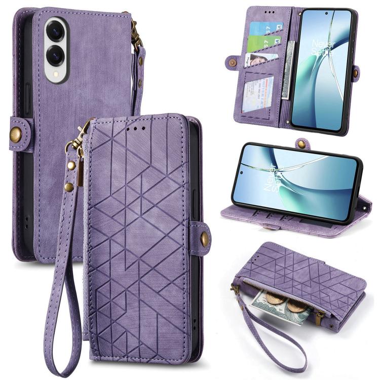 Geometric Zipper Wallet Side Buckle Leather Phone Case, For Samsung Galaxy S25 Edge 5G, For Samsung Galaxy A36 5G, For Samsung Galaxy S25 5G, For Samsung Galaxy S25+ 5G, For Samsung Galaxy S25 Ultra 5G, For Samsung Galaxy C55, For Samsung Galaxy M55���...