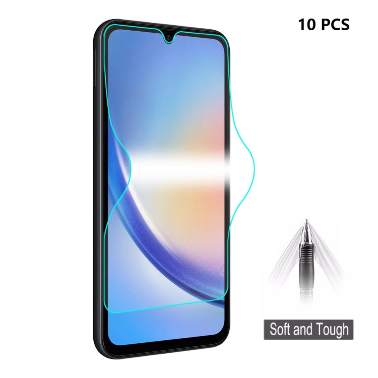 10pcs ENKAY Hat-Prince Full Glue Coverage Soft Explosion-proof Hydrogel Film, For Samsung Galaxy F15 / M15, For Samsung Galaxy Xcover 7, For Samsung Galaxy A35 / A55, For Samsung Galaxy S24 Ultra 5G, For Samsung Galaxy S24+ 5G, For Samsung Galaxy S24 5...
