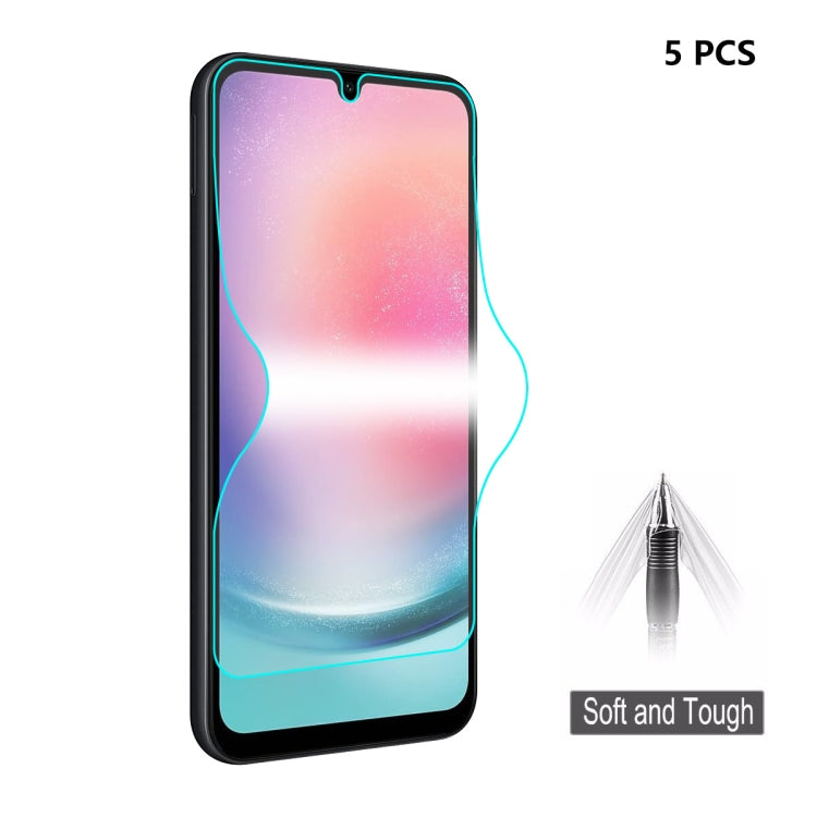 5pcs ENKAY Hat-Prince Full Glue Coverage Soft Explosion-proof Hydrogel Film, For Samsung Galaxy F15 / M15, For Samsung Galaxy Xcover 7, For Samsung Galaxy A35 / A55, For Samsung Galaxy S24 Ultra 5G, For Samsung Galaxy S24+ 5G, For Samsung Galaxy S24 5G...