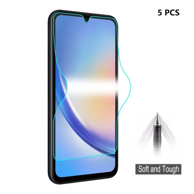 5pcs ENKAY Hat-Prince Full Glue Coverage Soft Explosion-proof Hydrogel Film, For Samsung Galaxy F15 / M15, For Samsung Galaxy Xcover 7, For Samsung Galaxy A35 / A55, For Samsung Galaxy S24 Ultra 5G, For Samsung Galaxy S24+ 5G, For Samsung Galaxy S24 5G...