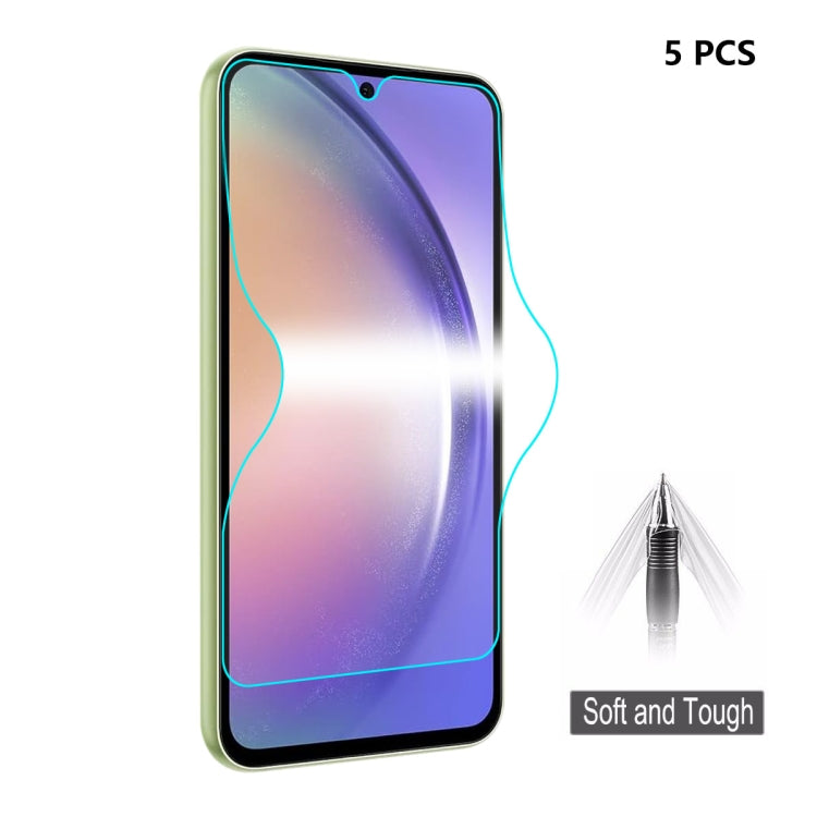 5pcs ENKAY Hat-Prince Full Glue Coverage Soft Explosion-proof Hydrogel Film, For Samsung Galaxy F15 / M15, For Samsung Galaxy Xcover 7, For Samsung Galaxy A35 / A55, For Samsung Galaxy S24 Ultra 5G, For Samsung Galaxy S24+ 5G, For Samsung Galaxy S24 5G...