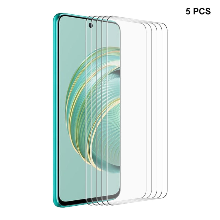 5pcs ENKAY 0.26mm 9H 2.5D High Aluminum-silicon Tempered Glass Film, For Huawei Nova Y71 / Enjoy 60, For Huawei Mate 60, For Huawei Nova 10z