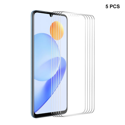 5pcs ENKAY 0.26mm 9H 2.5D High Aluminum-silicon Tempered Glass Film, For Honor Play7T Pro / X50i / X40i, For Honor Play7T / Play6T, For Honor 70 Lite / X5 / X6