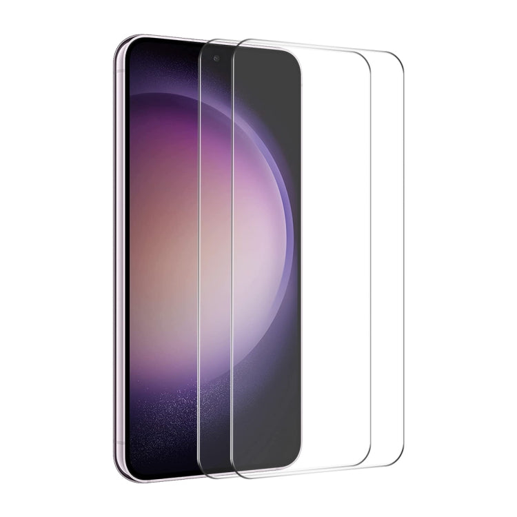2pcs ENKAY 0.26mm 9H 2.5D High Aluminum-silicon Tempered Glass Film, For Samsung Galaxy A55, For Samsung Galaxy M04, For Samsung Galaxy A25 5G, For Samsung Galaxy A35, For Samsung Galaxy S23 FE, For Samsung Galaxy M54 /F54, For Samsung Galaxy A15 4G / 5G