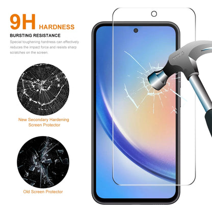 2pcs ENKAY 0.26mm 9H 2.5D High Aluminum-silicon Tempered Glass Film, For Samsung Galaxy A55, For Samsung Galaxy M04, For Samsung Galaxy A25 5G, For Samsung Galaxy A35, For Samsung Galaxy S23 FE, For Samsung Galaxy M54 /F54, For Samsung Galaxy A15 4G / 5G