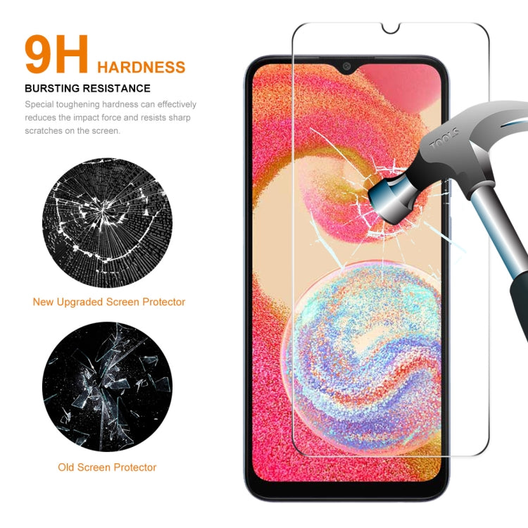 5pcs ENKAY 0.26mm 9H 2.5D High Aluminum-silicon Tempered Glass Film, For Samsung Galaxy M04, For Samsung Galaxy A25 5G, For Samsung Galaxy A15 4G / 5G, For Samsung Galaxy A55, For Samsung Galaxy S23 FE, For Samsung Galaxy A35, For Samsung Galaxy M54 /F54