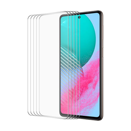 5pcs ENKAY 0.26mm 9H 2.5D High Aluminum-silicon Tempered Glass Film, For Samsung Galaxy M04, For Samsung Galaxy A25 5G, For Samsung Galaxy A15 4G / 5G, For Samsung Galaxy A55, For Samsung Galaxy S23 FE, For Samsung Galaxy A35, For Samsung Galaxy M54 /F54