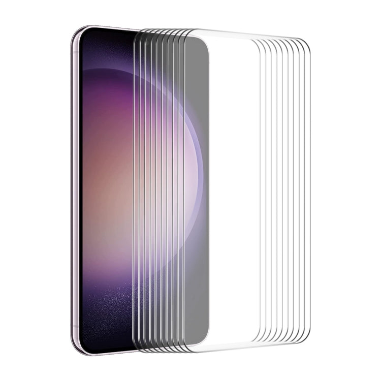10pcs ENKAY 0.26mm 9H 2.5D High Aluminum-silicon Tempered Glass Film, For Samsung Galaxy M04, For Samsung Galaxy A25 5G, For Samsung Galaxy A35, For Samsung Galaxy A55, For Samsung Galaxy S23 FE, For Samsung Galaxy M54 /F54, For Samsung Galaxy A15 4G / 5G