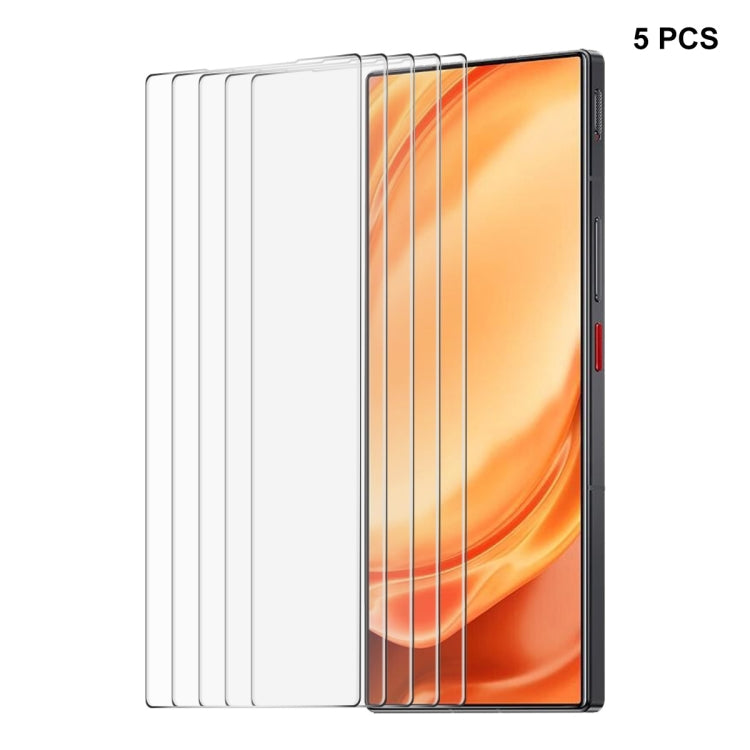 5pcs ENKAY 0.26mm 9H 2.5D High Aluminum-silicon Tempered Glass Film, For ZTE Nubia Z50 Ultra
