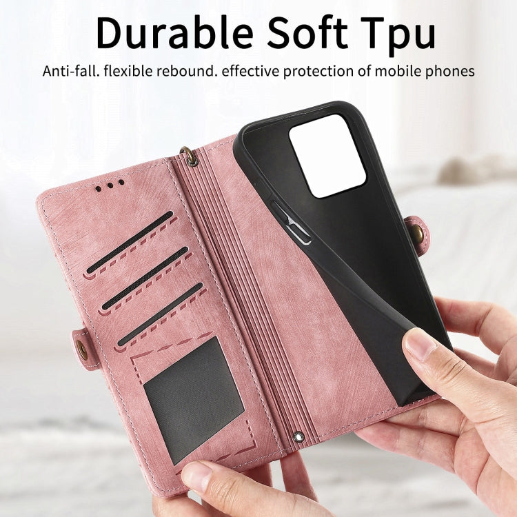 Geometric Zipper Wallet Side Buckle Leather Phone Case, For Realme 6 Pro, For Realme 5 / 5i / 6i, For Realme 8 / 8 Pro, For Realme 5 Pro / Q