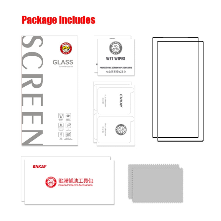 2pcs ENKAY Hat-Prince Full Glue High Aluminum-silicon Tempered Glass Film, For ZTE Nubia Z50 Ultra, For ZTE Blade V40 Design, For ZTE Blade A52 Lite, For ZTE Blade A72 4G / V40 Vita, For ZTE Blade V40 Pro, For ZTE Blade V40, For ZTE Blade A72 5G       ...